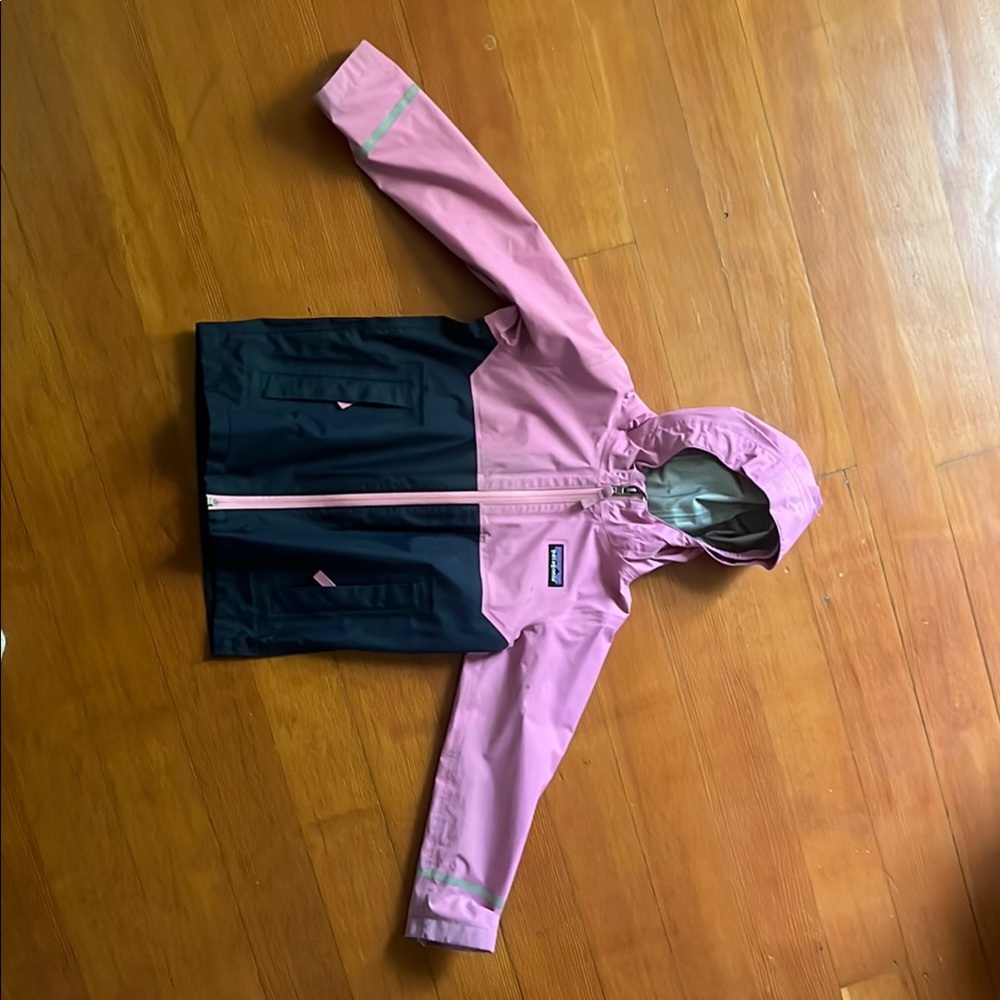 Patagonia Pink Hooded Raincoat 4T